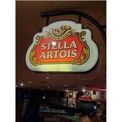 STELLA ARTOIS WALL MOUNTED LIGHT UP SIGN, 36 X 31
