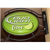 Image 1 : BUD LIGHT WALL MOUNTED LIGHT UP SIGN, 30 X 23