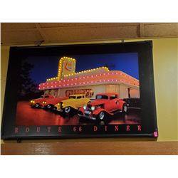 ROUTE 66 LIGHT UP FRAMED PICTURE