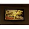 Image 1 : COORS LIGHT WALL MOUNTEDS LIGHTED SIGN, 27 X 16