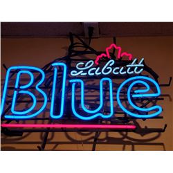 LABATT BLUE NEON SIGN 30 X 24. BUYER RESPONSIBLE