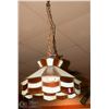Image 1 : AMBER TIFFANY STYLE STAINED GLASS LIGHT FIXTURE