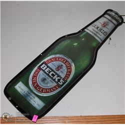 BECKS BEER BOTTLE DESIGN LIGHTED WALL SIGN 8 X 25