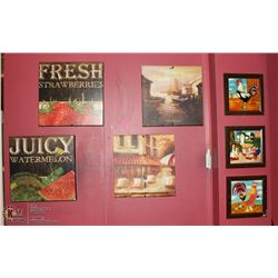 GROUP OF 7 ASSORTED WALL DÉCOR ITEMS