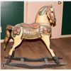 Image 1 : WOODEN ROCKING HORSE STATUE 32 X 33
