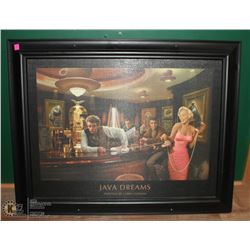 "JAVA DREAMS" BY CHRIS CONSANE FRAMED PICTURE