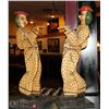 Image 1 : PAIR OF WOOD DECORATIVE WAITERS, SMALL DAMAGE