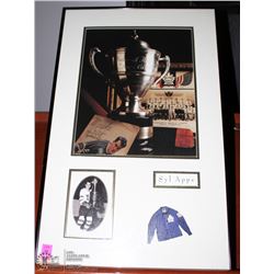 13 X 20 FRAMED TORONTO MAPLE LEAFS " SYL APPS"
