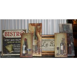 GROUP OF 6 STRETCHED CANVAS DÉCOR PICTURES