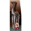 Image 1 : METAL REINDEER DÉCOR STATUE WITH WREATH, 43" TALL