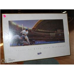 "20 YEARS OF BLUE JAYS BASEBALL" FRAMED PRINT