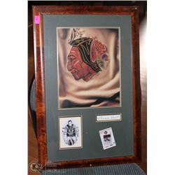 13 X 20 FRAMED CHICAGO BLACKHAWKS " GLENN HALL"