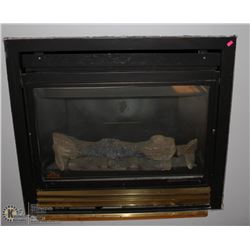 GAS FIREPLACE INSERT WITH REMOTE, 37 X 34. BUYER