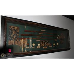 42 X 14 WOODEN GOLF SHADOWBOX WALL DISPLAY