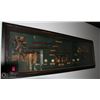 Image 1 : 42 X 14 WOODEN GOLF SHADOWBOX WALL DISPLAY