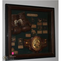 26 X 26 WOODEN BOXING SHADOWBOX WALL DISPLAY