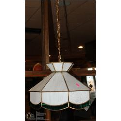 TIFFANY STYLE STAINED GLASS HANGING LIGHT FIXTURE