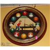 Image 1 : POOL BALLS WALL CLOCK, 17" DIAMETER