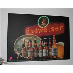 PAIR OF WALL PLAQUES, BUDWEISER & BIG ROCK BREWERY