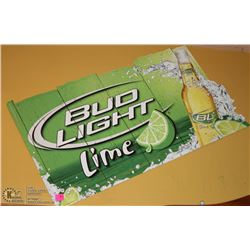 BUD LIGHT LIME METAL WALL SIGN, 26 X 16