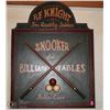Image 1 : SNOOKER WOODEN WALL PLAQUE, 24 X 32