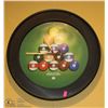 Image 1 : POOL BALL RACKED WALL CLOCK, 18" DIAMETER