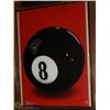 Image 1 : FRAMED "8 BALL" PICTURE 26 X 35. BUYER RESPONSIBLE