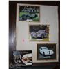 Image 1 : LOT OF 4 VINTAGE CAR THEMED PICTURES