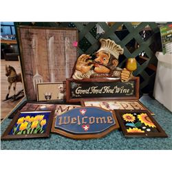 GROUP OF 8 WALL DÉCOR