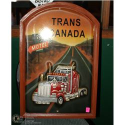 TRANS CANADA WOODEN TRUCK WALL HANGING 16 X 24