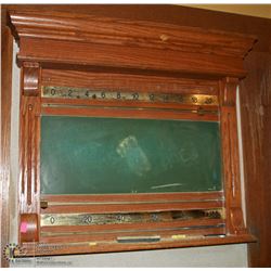 WOOD FRAMED CHALK BOARD / SCORE BOARD, 30 X 27