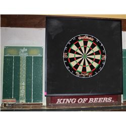 DART BOARD ENCASED ASSEMBLY 31 X 32, COMES WITH