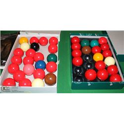 LOT OF ASSORTED SPARE SNOOKER POOL BALLS