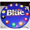 Image 1 : LABATT BLUE POOL BALL WALL CLOCK, 16" DIAMETER