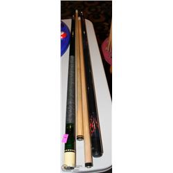 LOT OF 2 POOL CUES