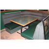 Image 1 : LOT OF 4 BOOTH SEATS INCLUDING TABLES. EACH BOOTH