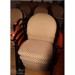 LOT OF 44 METAL AND FABRIC BANQUET CHAIRS