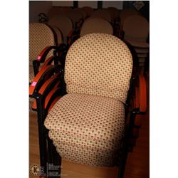 LOT OF 45 METAL AND FABRIC BANQUET CHAIRS