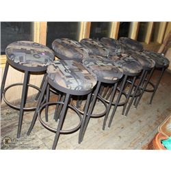 LOT OF 10 BAR STOOLS