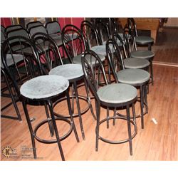 LOT OF 11 ASSORTED HIEGHT METAL AND FABRIC BAR