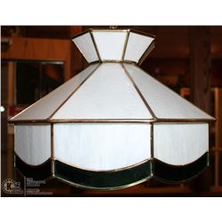 LOT OF 2 STAIN ART GLASS HANGING LIGHTS