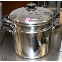 LAGOSTINA 16QT STAINLESS STEEL DOUBLE BOILER WITH