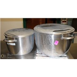 PAIR OF NEW IKEA STAINLESS STEEL POTS