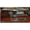 Image 1 : STAINLESS STEEL 3 TIER ROLLING SERVICE SHELF