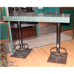 DOUBLE PEDISTAL BAR HIEGHT TABLE