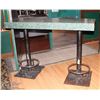 Image 1 : DOUBLE PEDISTAL BAR HIEGHT TABLE