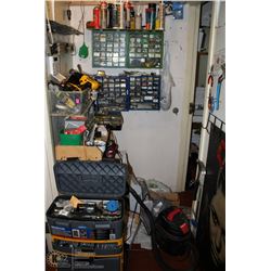 HANDY MAN CORNER INCL. TOOLS, HARDWARE AND