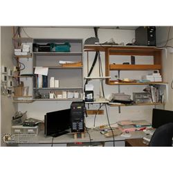 OFFICE LOT INCL, 2 COMPUTER TOWERS, MONITOR AND