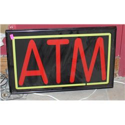 LIGHT UP HANGING ATM SIGN 22 X 14