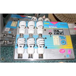 5 PACKS OF 6 NEW 15 WATT LIGHT BULBS